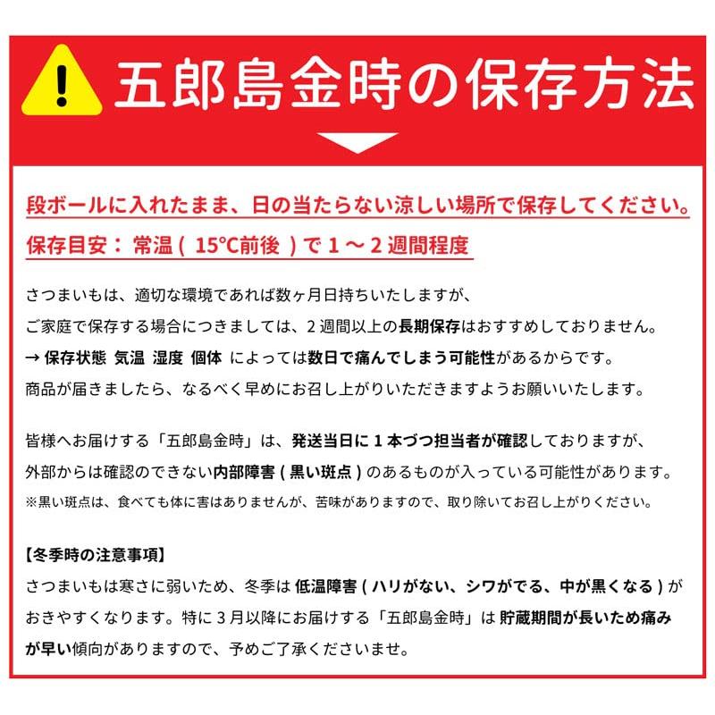 さつまいも・五郎島金時 5kg(約18〜22本入り) 等級：秀 Mサイズ贈答用・生芋・産地直送野菜・ギフト