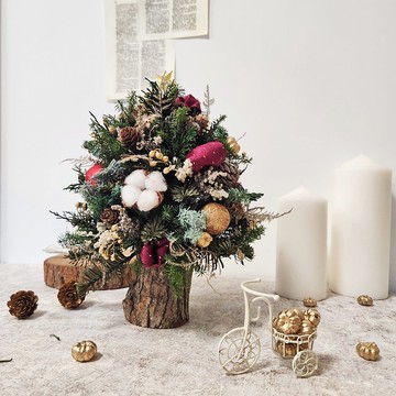 經典紅綠款聖誕樹 M 永生花 聖誕節 交換禮物 聖誕禮物