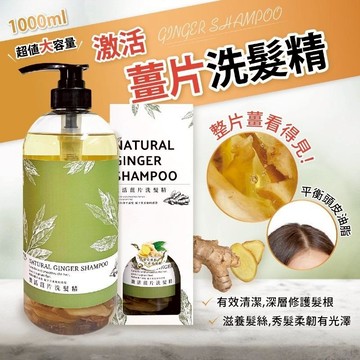 A19_植萃肌鑰 激活薑片洗髮精 1000ml【33483】+ 人蔘洗髮精 500ML
