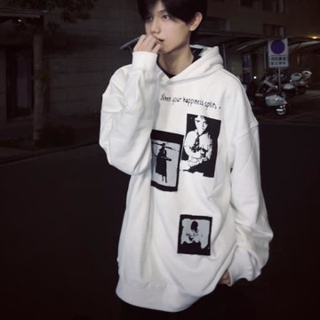 cleanfit連帽衛衣百搭高街貼布