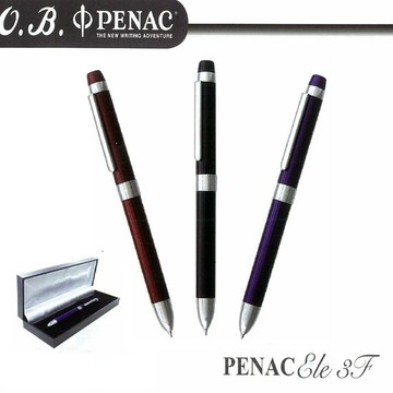 PENAC Ele 3F三合一多功能筆(0.7mm原字筆藍、紅 + 0.5mm自動鉛筆)  (烤漆藍 / 1支) OB#1102-11【APP滿額下單4%點數(單一帳號最高1000點)】7/31止