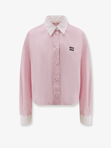 Cotton poplin shirt - MIU MIU - gender_Woman