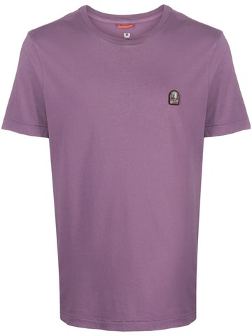 Parajumpers - logo-patch cotton T-shirt - men - Cotton - XXXL - Purple