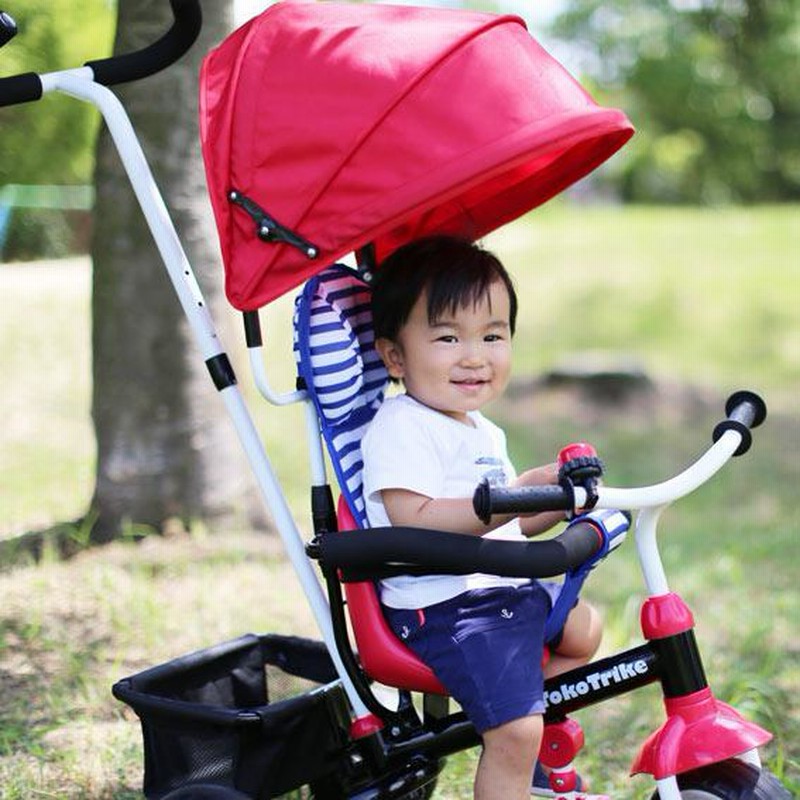 トコトコトライク 三輪車 レッド TokoTokoTrike キャノピー 子供