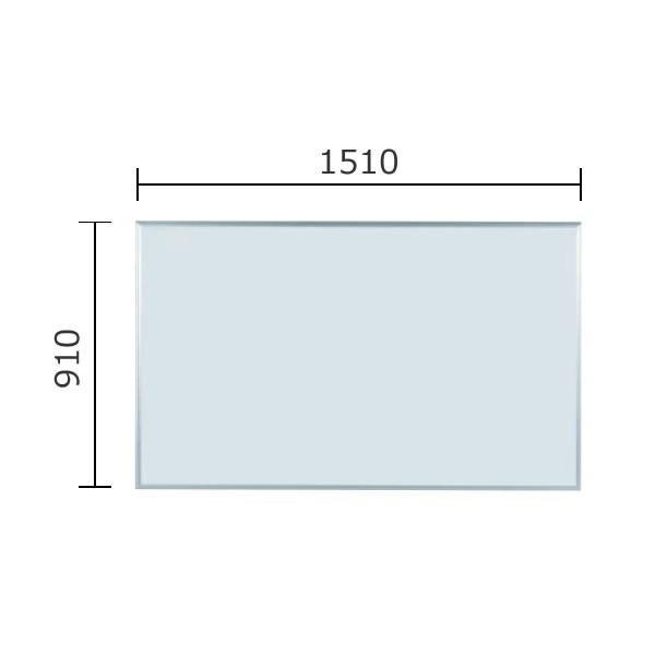 マジシリーズ　壁掛無地ホワイトボード　ホーロータイプ　1510×910mm MH35