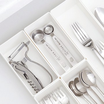 日本 天馬 抽屜分隔/鏡櫃用ABS化妝品餐具收納籃 S 3入