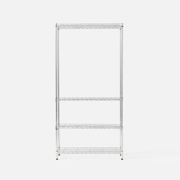 特力屋鍍鉻凹網四層架寬90*深30*高180公分