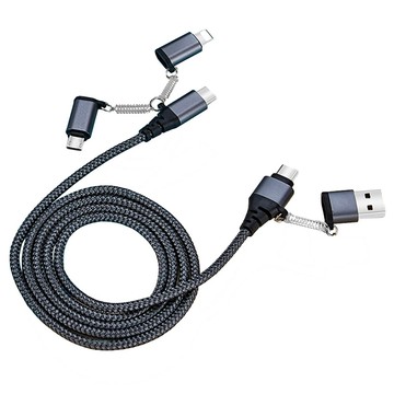 PD QC五合一快充編織數據線 PD/QC/Lightning/TYPE-C/Micro USB_廠商直送