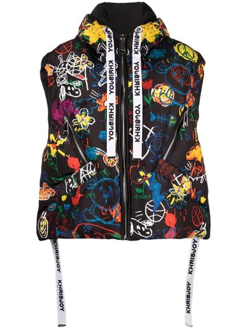 Khrisjoy `Graffiti Bear` Puffer Vest