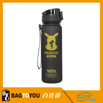 【IMPACT】寶可夢彈蓋Tritan水壺/水杯/水瓶(500ML) 附提繩-黑色 IMPKMB04BK聖誕交換禮物