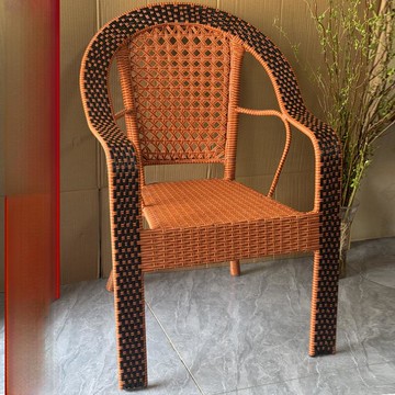 藤椅茶幾三件套陽臺休閑桌椅茶桌茶臺手工編制室外庭院靠背椅藤椅[DD050209]