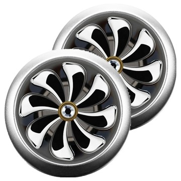 車用高質感鋁合金導流擴香器 銀色  海洋味  2個