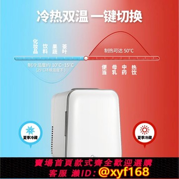 {可打統編 保固一年}美的小冰箱美妝車載冰箱家用宿舍冷熱兩用化妝品熱中藥冰箱保溫4L