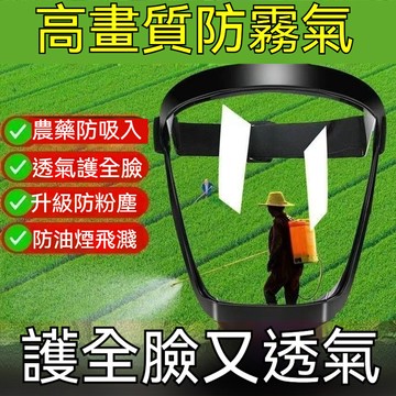 臺灣出貨👍防護麵罩 高透明麵具 打農葯 防護麵罩 防塵麵罩 保護麵罩 噴農葯 工業 打磨 切割 防霧粉塵 多功能麵罩