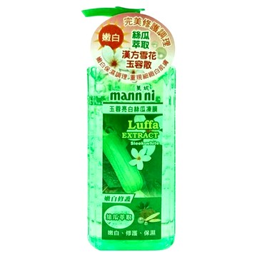 MANN NI 蔓妮 玉容亮白絲瓜凍膜 含豐富絲瓜萃取凝膠及玉蓉散調理修護曬後黯沉肌膚  1瓶  1入