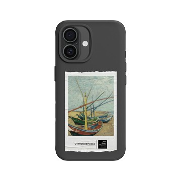 iPhone 16 SolidX 黑 - Van Gogh Museum - 聖馬迪拉莫海邊的漁船