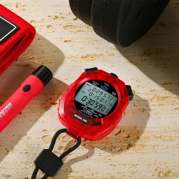 DT495電子秒錶ULTRAK奧賽克100道3排顯示計時器田徑訓練鑫弘-戶外運動