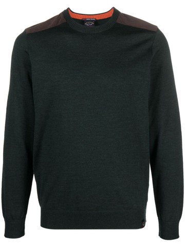 Paul & Shark - crew-neck virgin wool jumper - men - Virgin Wool - XXL - Green