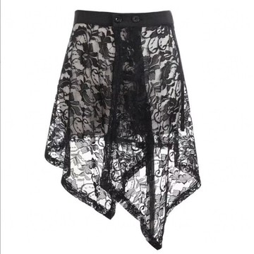 本土熱銷🎀屁簾 疊穿 係腰 練舞 超顯瘦 垂墜不規則蕾絲半身裙韓版氣質紗裙屁簾百新款綁帶設計圍裙 OGCK