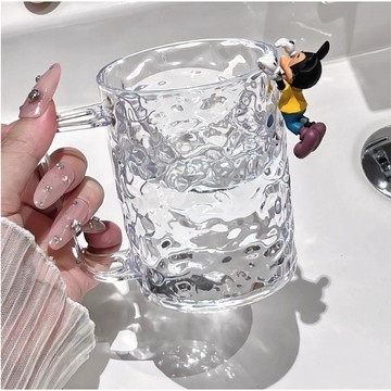 台灣現貨👑冰川波紋杯 洗漱杯 波紋漱口杯 帶手柄漱口杯 創意漱口杯 塑料杯 杯子 飲水杯 情侶杯 帶插槽漱口杯 牙刷杯