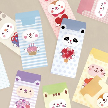 From&To 卡通人物零用錢信封 B114 10款組  多色  40張