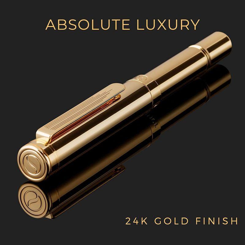 Office Supplies 文房具 Scriveiner Heavy Pen Fountain Pen (Gold-Plated), Stunning EDC Luxury P