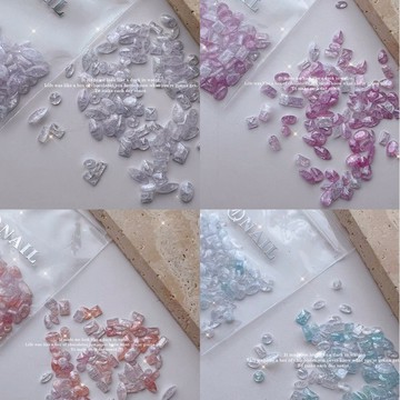 夢幻閃亮星河碎冰鑽 美甲立體鑽 美甲鑽 美甲裝飾材料 冰透美甲碎冰鑽 多形狀閃鑽 高透亮立體鑽