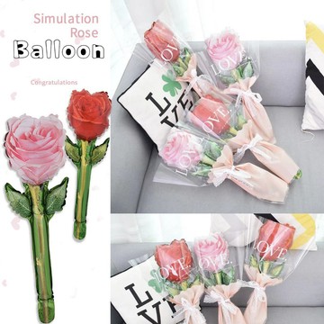 玫瑰花束組 氣球 台灣現貨 🌹B242艾妮 生日派對布置 求婚 驚喜 情人節 母親節 禮物 畢業禮物 玫瑰氣球 可愛花束