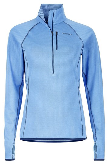 ├登山樂┤美國Marmot Neothermo 1/2 Zip 女款彈性保暖透氣中層衣/排汗衣 藍#89760-3990