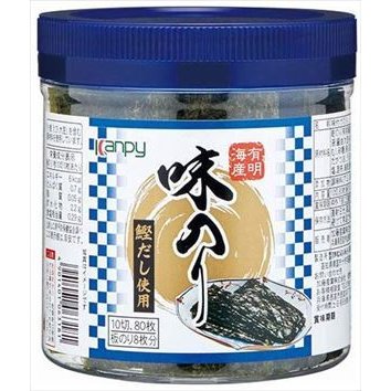 送料無料 カンピー 有明海産卓上味のり 10切80枚×6個