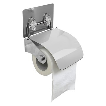 KM生活 日式簡約無痕不銹鋼魔力貼創意紙巾架  1個