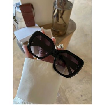 法式高級感墨鏡女夏玳瑁色圓臉顯瘦太陽眼鏡solenelara同款c40226