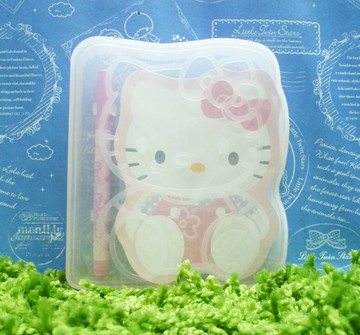 【震撼精品百貨】Hello Kitty 凱蒂貓 便條紙附盒-粉坐【共1款】 震撼日式精品百貨