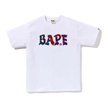 BAPE Color Camo Crazy Logo Tee 混和迷彩 字體 短袖 白色 RAY-106 [台灣現貨]