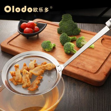 歐樂多濾油網304不銹鋼漏勺湯渣撈勺家用80目隔油過濾網篩濾油勺