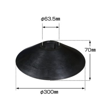 【日本CAR-BOY】圍欄柱橡膠底座(黑)(紅龍/工安/排隊護欄/注意/禁止進入/路線引導)