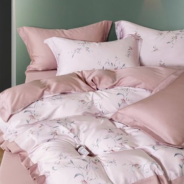 LM61/奧地利100%萊賽爾涼感60支純天絲TM/全鋪棉床包枕套兩用被套