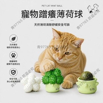 【超值熱賣】貓薄荷球蹭癢神器貓玩具貓咪薄荷球旋轉球貓咪玩具自嗨磨牙棒