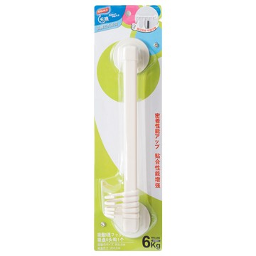 TAILI 太力 廚房浴室真空吸盤縮膜掛架 5勾  1個  白色