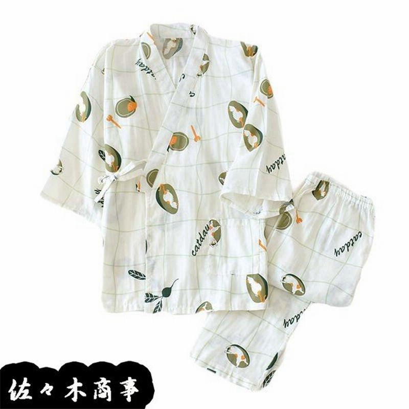 パジャマ 作務衣 猫柄 レディース 甚平 ルームウェア 和風 かわいい 前開き 綿100 上下セット 大人系 寝間着 女性用 寝巻き 春 通販 Lineポイント最大0 5 Get Lineショッピング