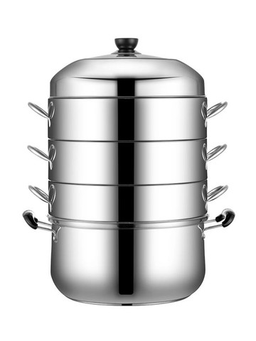 原味蒸鍋家用蒸飯鍋不銹鋼蒸籠不串味三多層節能鍋籠屜煤氣灶通用【摩可美家】