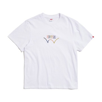 EDWIN 男款 彩色印花寬版短袖T恤 (白色) #上衣