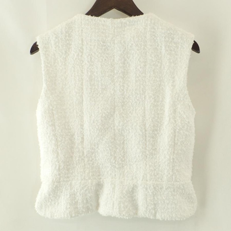 正規品 CHANEL 23SS スパンコールグリッターツイードベスト ココマーク 正規品 CHANEL 23SS スパンコールグリッターツイードベスト ココ