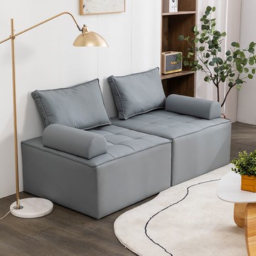 含運  豆腐塊小戶型臥室出租房日式榻榻米單人網紅休閑懶人布藝沙發組合