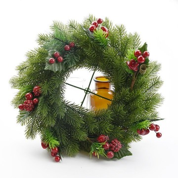 🎅聖誕裝飾🎅歐美聖誕花環鬆針藤條花環商場櫥窗場景布置道具聖誕裝飾用品