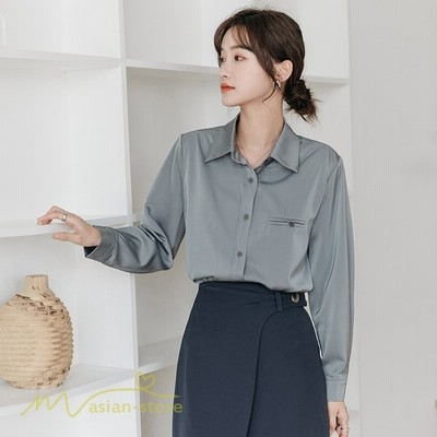 シャツ 春 日常 レディース ビジネスシャツ 長袖 フォーマル オフィス カジュアル ポケット 無地 シンプル エレガント 着回し アウトドア 通販 Lineポイント最大get Lineショッピング