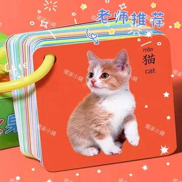 【臺灣出貨】中英雙語寶寶圖卡0-3歲兒童學習認知大圖卡幼稚園啟蒙識圖動物 認數 水果蔬菜早教圖卡教具字卡