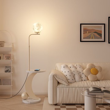 110v落地燈 立燈 客廳燈 客廳落地燈沙發旁高級感輕奢創意置物架一體書房臥室裝飾氛圍臺燈