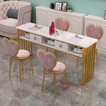 公司貨 免運 桌子 美甲桌 辦公桌 特價單人雙人網紅美甲桌子長方形雙層簡約美甲臺美甲店桌椅子套裝店長推薦 新品特價 工廠現貨直銷 售後保障 5z823