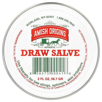 Amish Origins, Draw Salve，2 液量盎司（56.7 克）